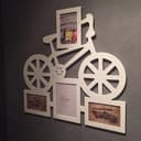 Bicycle Shaped Multi-Photo Frame Laser Cut Vector Template