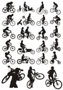 Bicycle Silhouettes Vector Pack for Laser Cutting and CNC