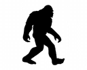 Bigfoot Silhouette Vector File for Laser Cutting DXF