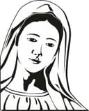 Blessed Virgin Mary Portrait Vector for Laser Cutting DXF