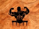 Bodybuilder Key Hanger Vector File for CNC Laser Cutting DXF