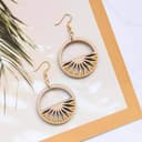 Bohemian Sunburst Circle Earrings Laser Cut Vector File