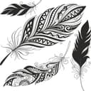 Boho Feather Collection Vector Set for Laser Cutting