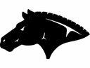 Bold Horse Head Silhouette Vector for Laser Cutting DXF