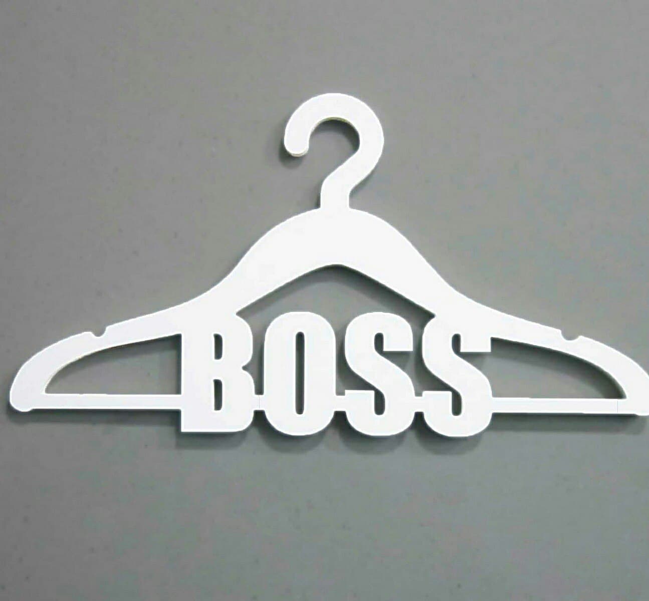 BOSS Coat Hanger Vector Design for Laser Cutting