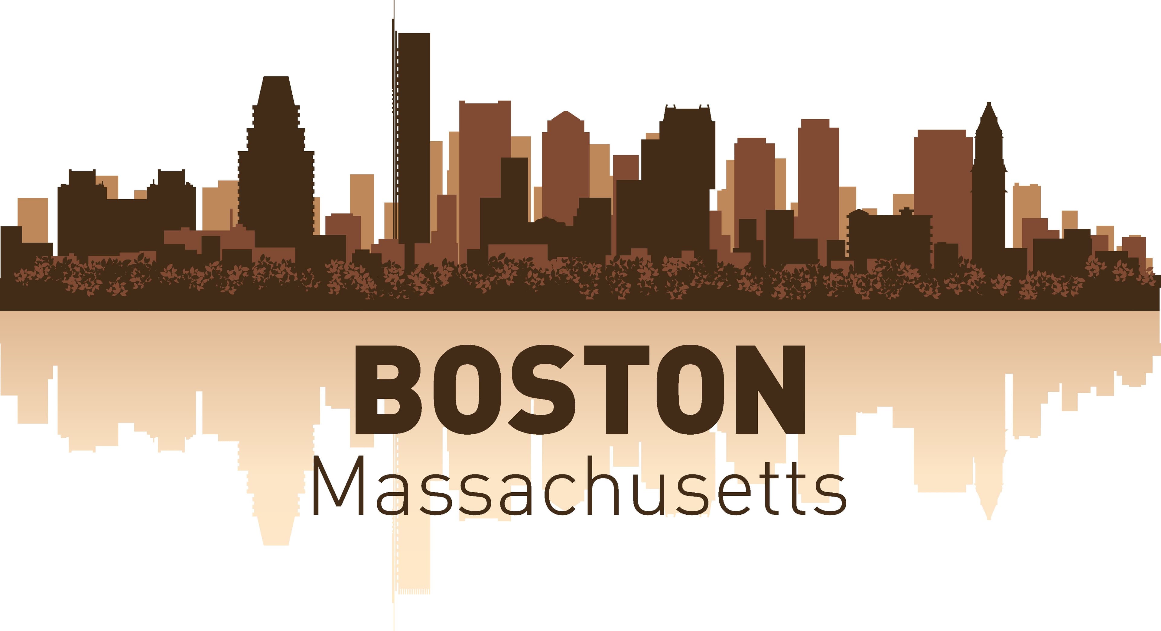 Boston City Skyline Silhouette Vector File for Laser Cutting