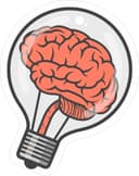 Brain in Lightbulb Creative Concept Vector File
