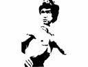 Bruce Lee Martial Arts Stencil Vector File in DXF and SVG