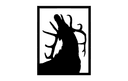 Bugling Elk Silhouette Vector Design for Laser Cutting DXF