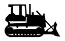 Bulldozer Silhouette Vector File for CNC Laser Cutting