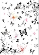 Butterfly and Floral Swirl Vector Set - Free Download