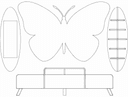 Butterfly TV Unit Stand 3D Puzzle Vector DXF File