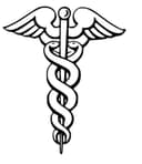Caduceus Medical Symbol Vector Design for Laser Cutting DXF
