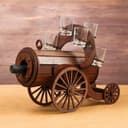 Cannon Style Wine Bottle and Shot Glass Holder Laser Cut Vector