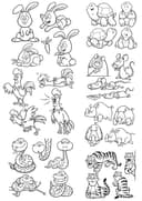 Cartoon Animal Characters Vector Collection for Laser Cutting