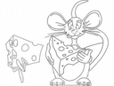 Cartoon Mouse with Cheese Vector Design for Laser Cutting DXF