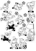 Cartoon Soccer Dog Collection Vector Files for Laser Cutting