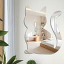Cat Shaped Wall Mirror Vector Design for Laser Cutting DXF SVG
