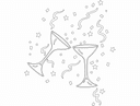 Celebration Champagne Toasting Glasses Vector File for Laser Cutting