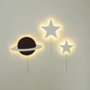 Celestial Kids Wall Lamp Set: Saturn and Stars Vector Files