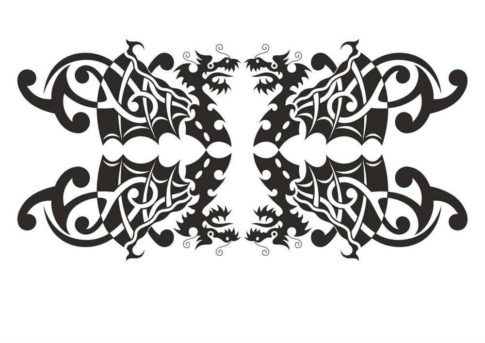 Celtic Dragon Knotwork Vector Design - Free SVG File