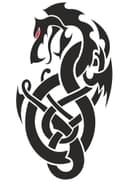 Celtic Knot Dragon Vector Design for Laser Cutting (CDR)