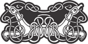 Celtic Knotwork Beast Ornament Vector Design