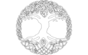 Celtic Tree of Life Yggdrasil Vector Design DXF File
