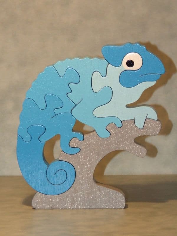 Chameleon 3D Animal Puzzle Laser Cut Vector File