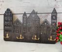 Charming Cityscape Key Holder Laser Cut Vector DXF File