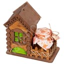 Charming Log Cabin Tea House and Honey Jar Holder Laser Cut Vector