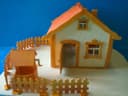 Charming Miniature Dollhouse with Well 3D Puzzle DXF Vector File