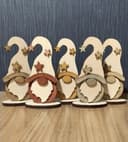 Charming Wooden Christmas Gnome Ornaments Laser Cut File