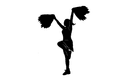 Cheerleader Silhouette Vector Design for Laser Cutting DXF