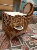 Cheshire Cat Coin Bank 3D Puzzle Laser Cut Vector File