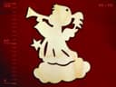 Christmas Angel Playing Trumpet Laser Cut Vector File