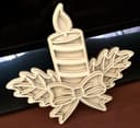 Christmas Candle Multilayer Laser Cut File Vector