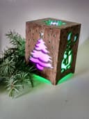 Christmas Night Light Box Laser Cut Template Free Vector