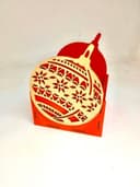 Christmas Ornament Coaster Set with Holder Laser Cut Vector