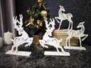 Christmas Reindeer Tabletop Ornaments Free Laser Cut Vector