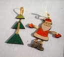 Christmas Santa and Tree Ornament Laser Cut Vector File