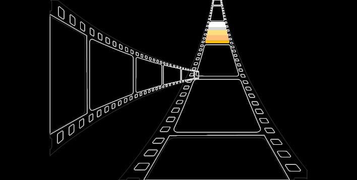 Cinematic Film Strip Vector Art for Laser Cutting DXF File