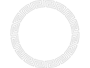 Circular Greek Key Border Vector File for Laser Cutting