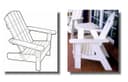Classic Adirondack Chair CNC Woodworking Plan Vector File