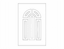 Classic Arch Door Panel Vector Design for CNC DXF File
