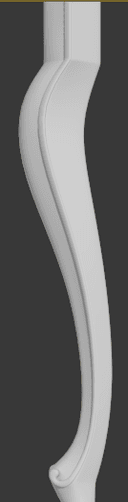 Classic Cabriole Table Leg 3D Model STL File