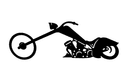 Classic Chopper Motorcycle Silhouette Vector Design DXF