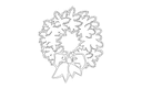 Classic Christmas Wreath Vector Design for Laser Cutting DXF