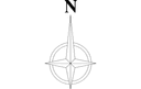 Classic Compass Rose North Arrow Vector DXF File for Laser Cutting
