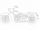 Classic Cruiser Motorcycle Vector Design DXF File